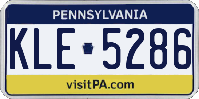 PA license plate KLE5286