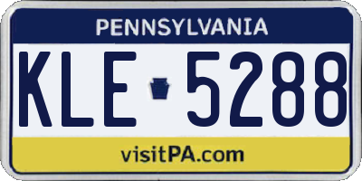 PA license plate KLE5288