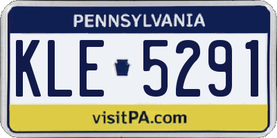 PA license plate KLE5291