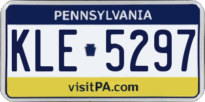 PA license plate KLE5297