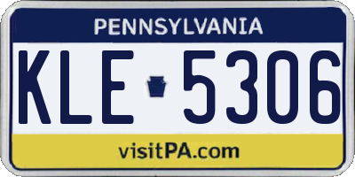 PA license plate KLE5306