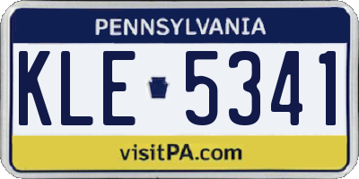 PA license plate KLE5341