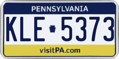 PA license plate KLE5373