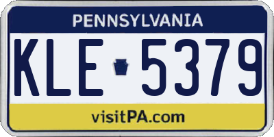 PA license plate KLE5379