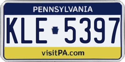 PA license plate KLE5397