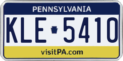 PA license plate KLE5410