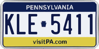 PA license plate KLE5411