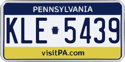 PA license plate KLE5439