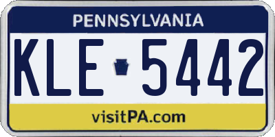 PA license plate KLE5442