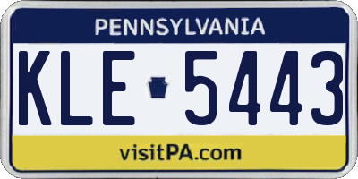 PA license plate KLE5443