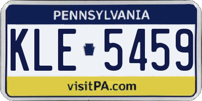 PA license plate KLE5459