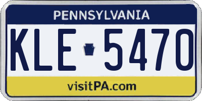 PA license plate KLE5470