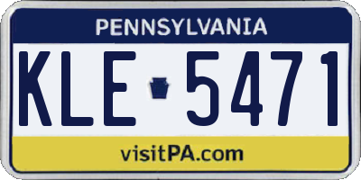 PA license plate KLE5471