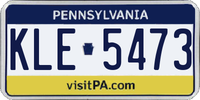 PA license plate KLE5473
