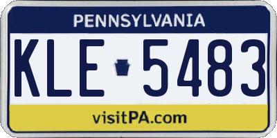 PA license plate KLE5483