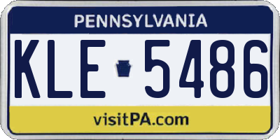 PA license plate KLE5486
