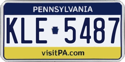 PA license plate KLE5487