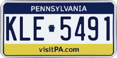 PA license plate KLE5491