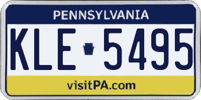 PA license plate KLE5495