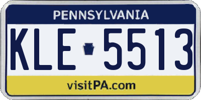 PA license plate KLE5513