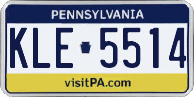 PA license plate KLE5514