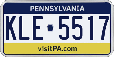 PA license plate KLE5517
