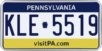 PA license plate KLE5519