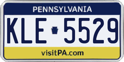 PA license plate KLE5529