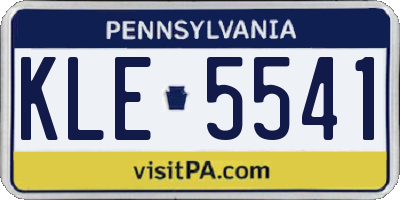 PA license plate KLE5541