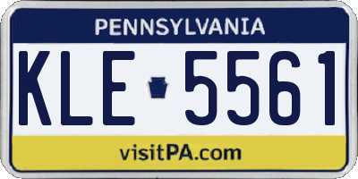 PA license plate KLE5561