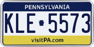 PA license plate KLE5573