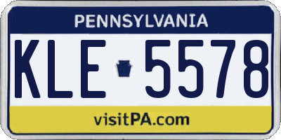 PA license plate KLE5578