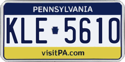 PA license plate KLE5610