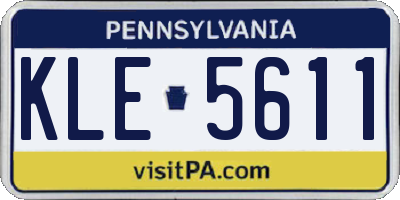 PA license plate KLE5611
