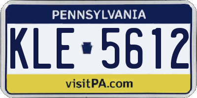 PA license plate KLE5612