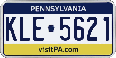 PA license plate KLE5621