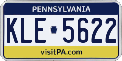 PA license plate KLE5622