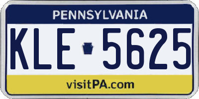 PA license plate KLE5625