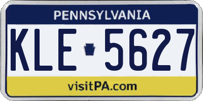 PA license plate KLE5627