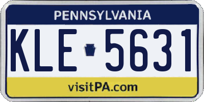 PA license plate KLE5631