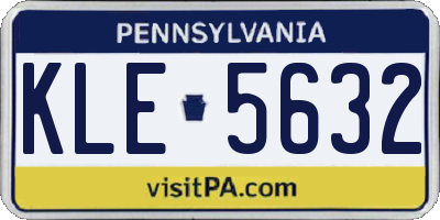 PA license plate KLE5632