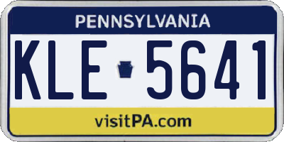 PA license plate KLE5641