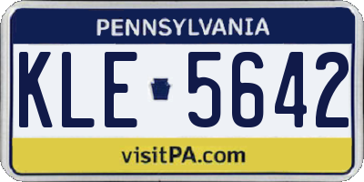 PA license plate KLE5642