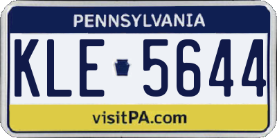 PA license plate KLE5644