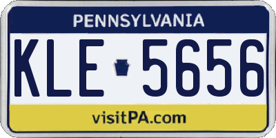 PA license plate KLE5656
