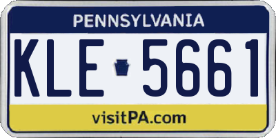 PA license plate KLE5661