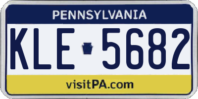 PA license plate KLE5682