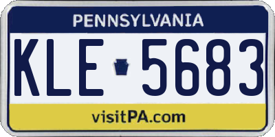 PA license plate KLE5683
