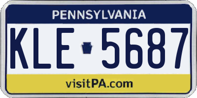 PA license plate KLE5687