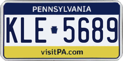 PA license plate KLE5689